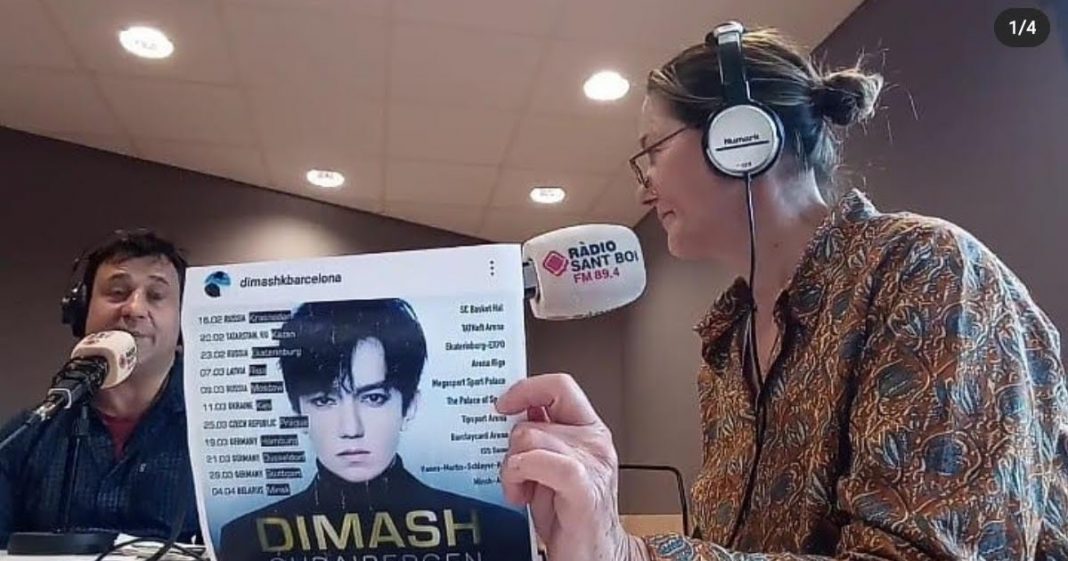 Dimash's songs on Barcelona radio