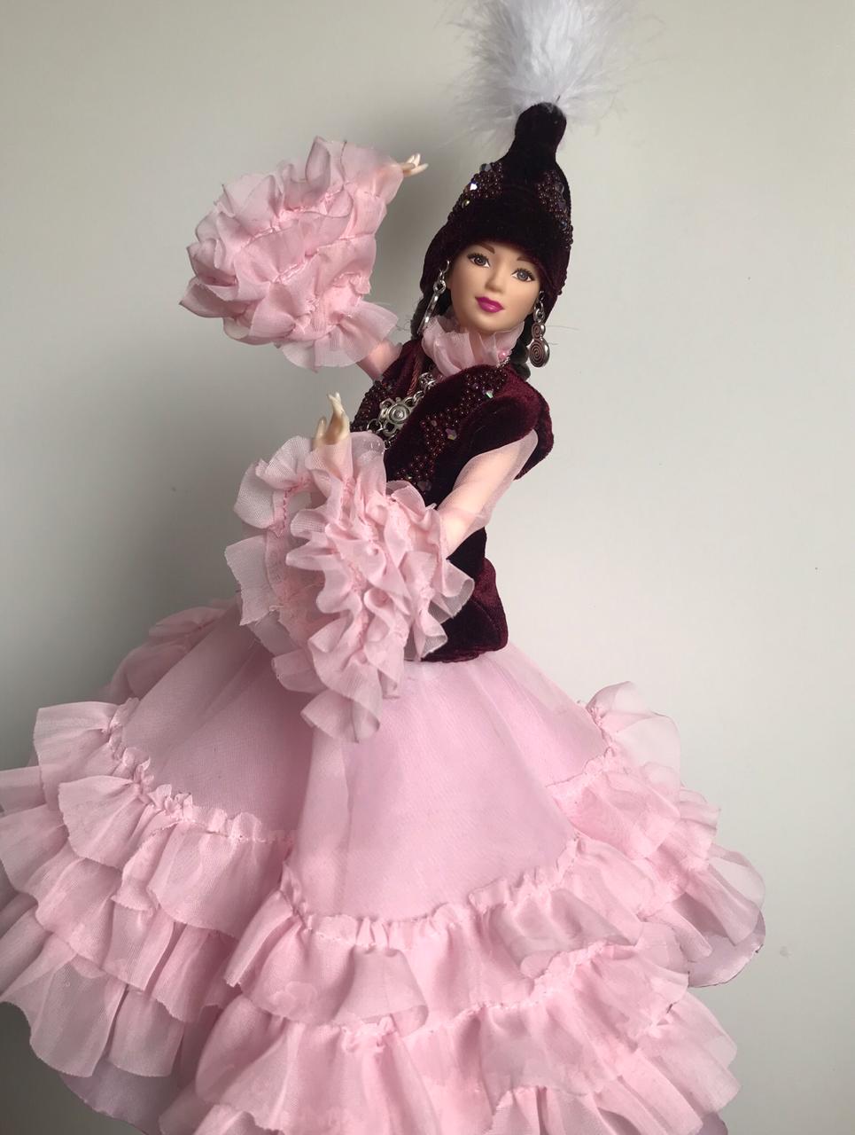 The beauty of the Kazakh national costume in miniature: doll fashion designer Gulnara Khamza
