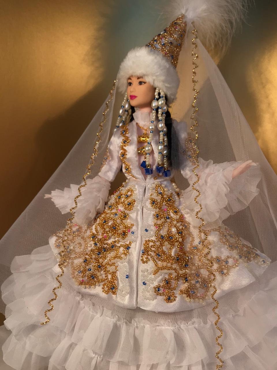 The beauty of the Kazakh national costume in miniature: doll fashion designer Gulnara Khamza