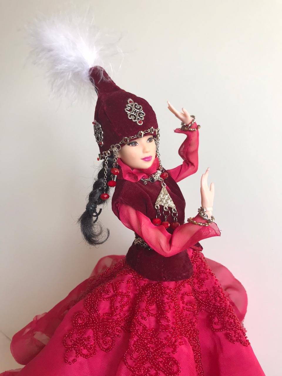 The beauty of the Kazakh national costume in miniature: doll fashion designer Gulnara Khamza