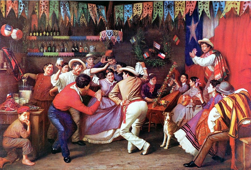 Chile-Huaso Dancing The Cueca' By Ada Peacock (1949-1950)