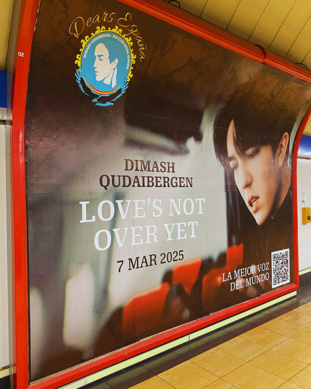 A Billboard Featuring Dimash’s New Song 'Love’s Not Over Yet' Appears in Madrid