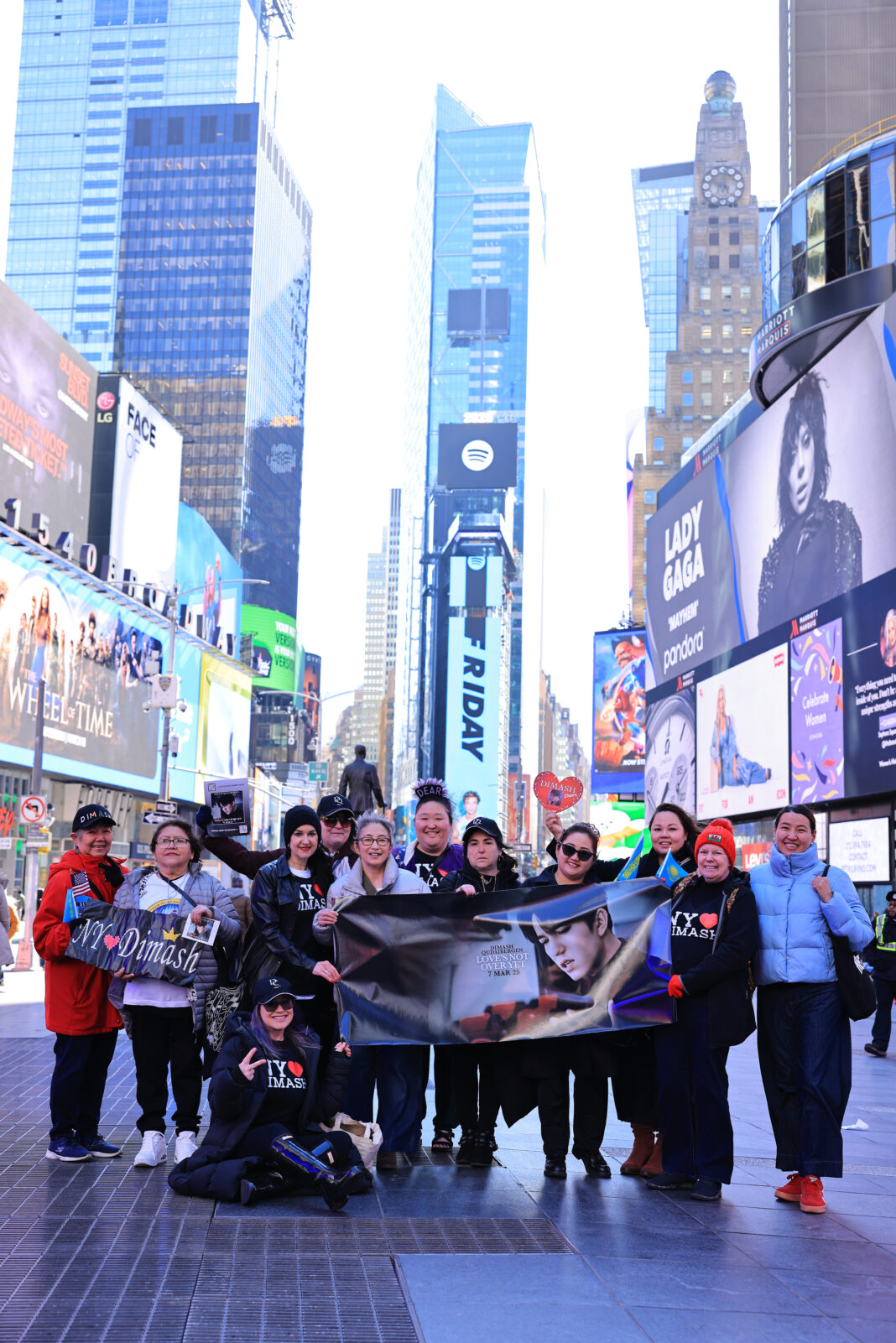 Dimash's New Song 'Love's not over yet' on Times Square Screens