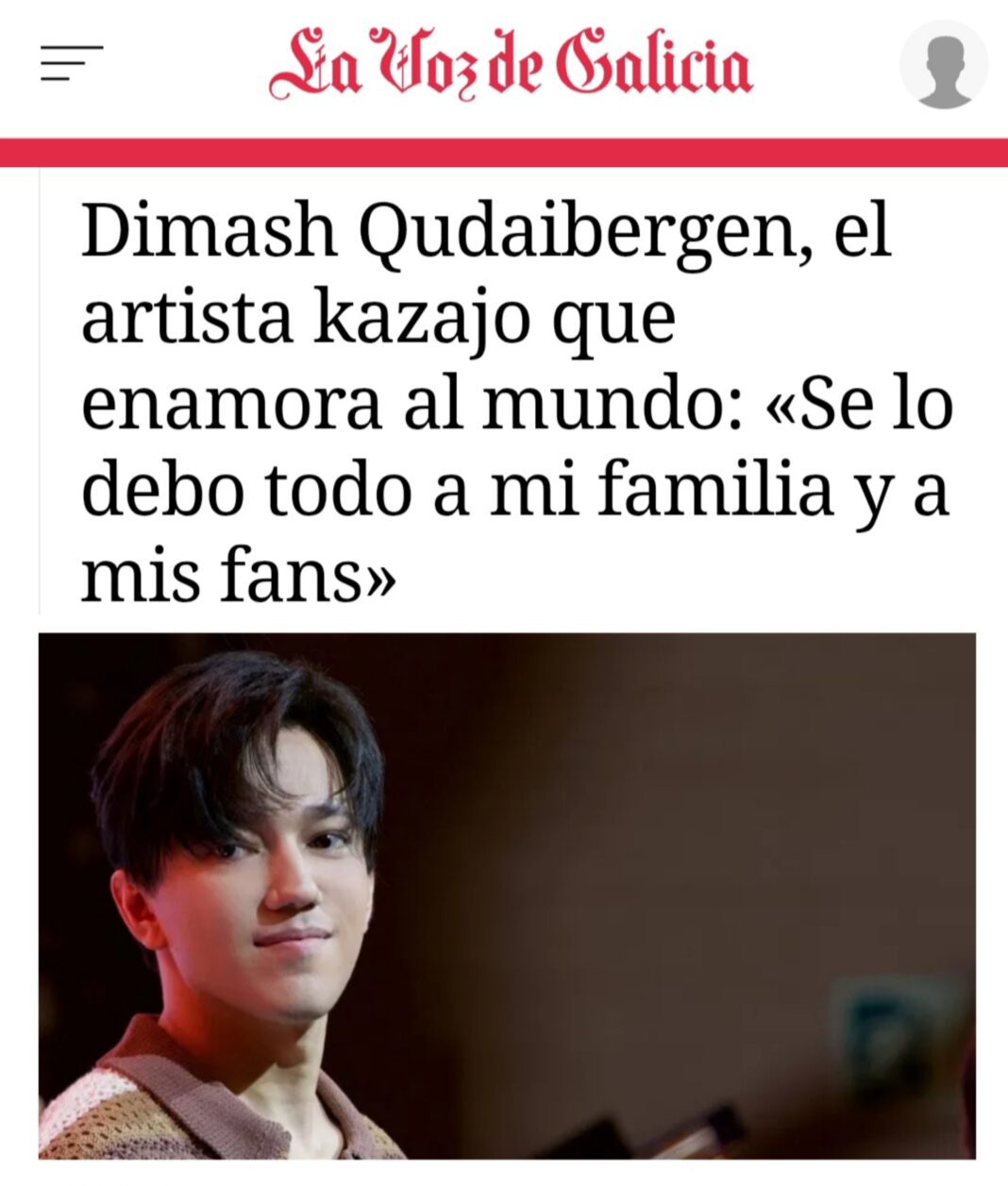 Dimash Qudaibergen Gives Interview to Spanish Newspaper La Voz de Galicia