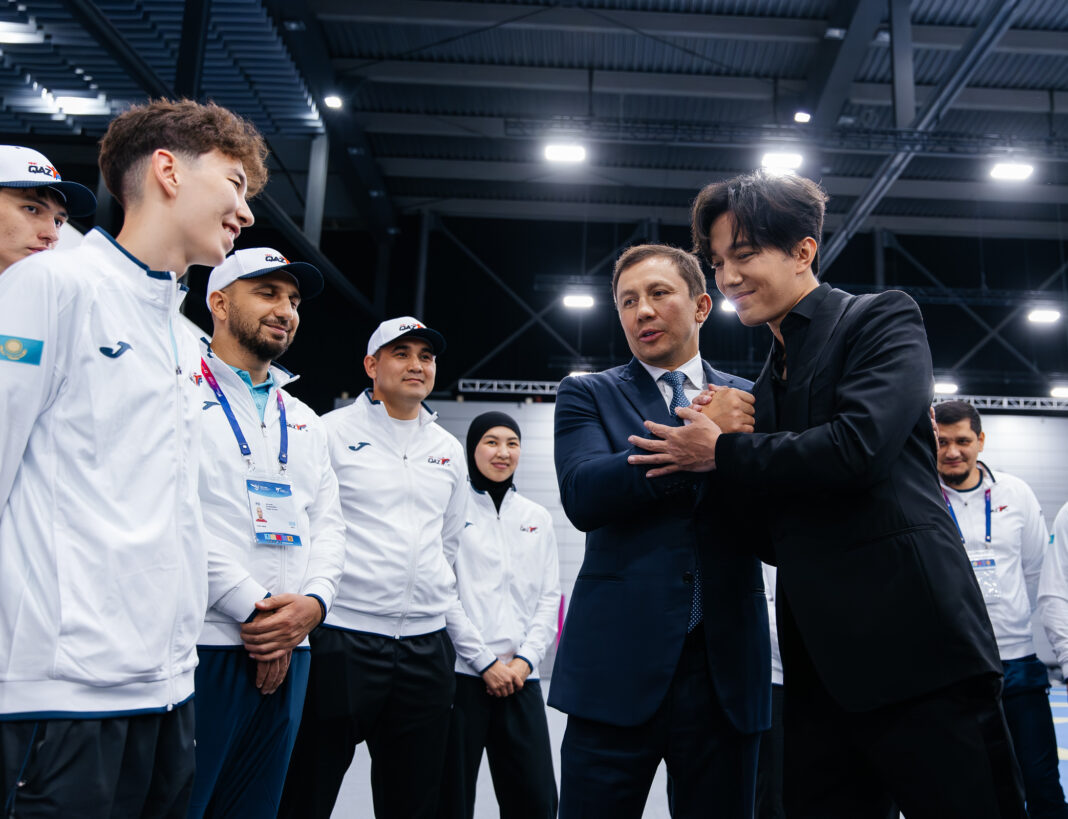 Dimash Qudaibergen and Gennadiy Golovkin support Team Kazakhstan at the World Taekwondo Championships in China Dimash Qudaibergen and Gennadiy Golovkin support Team Kazakhstan at the World Taekwondo Championships in China