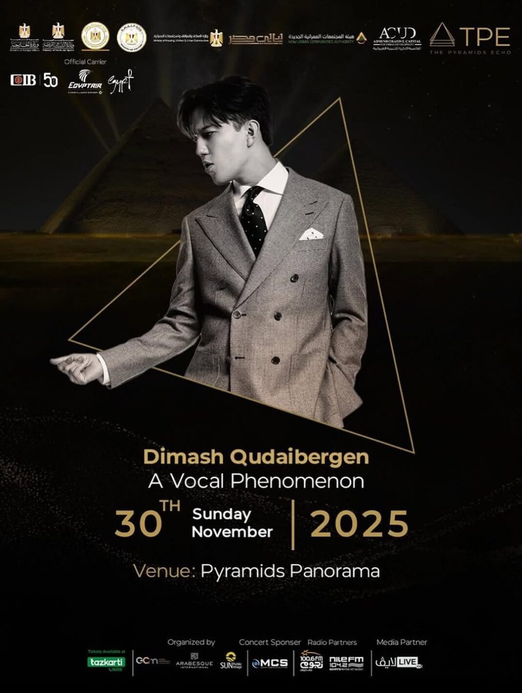 Dimash Qudaibergen to perform at Dimash Qudaibergen to perform at "The Pyramids Echo" festival in Egypt