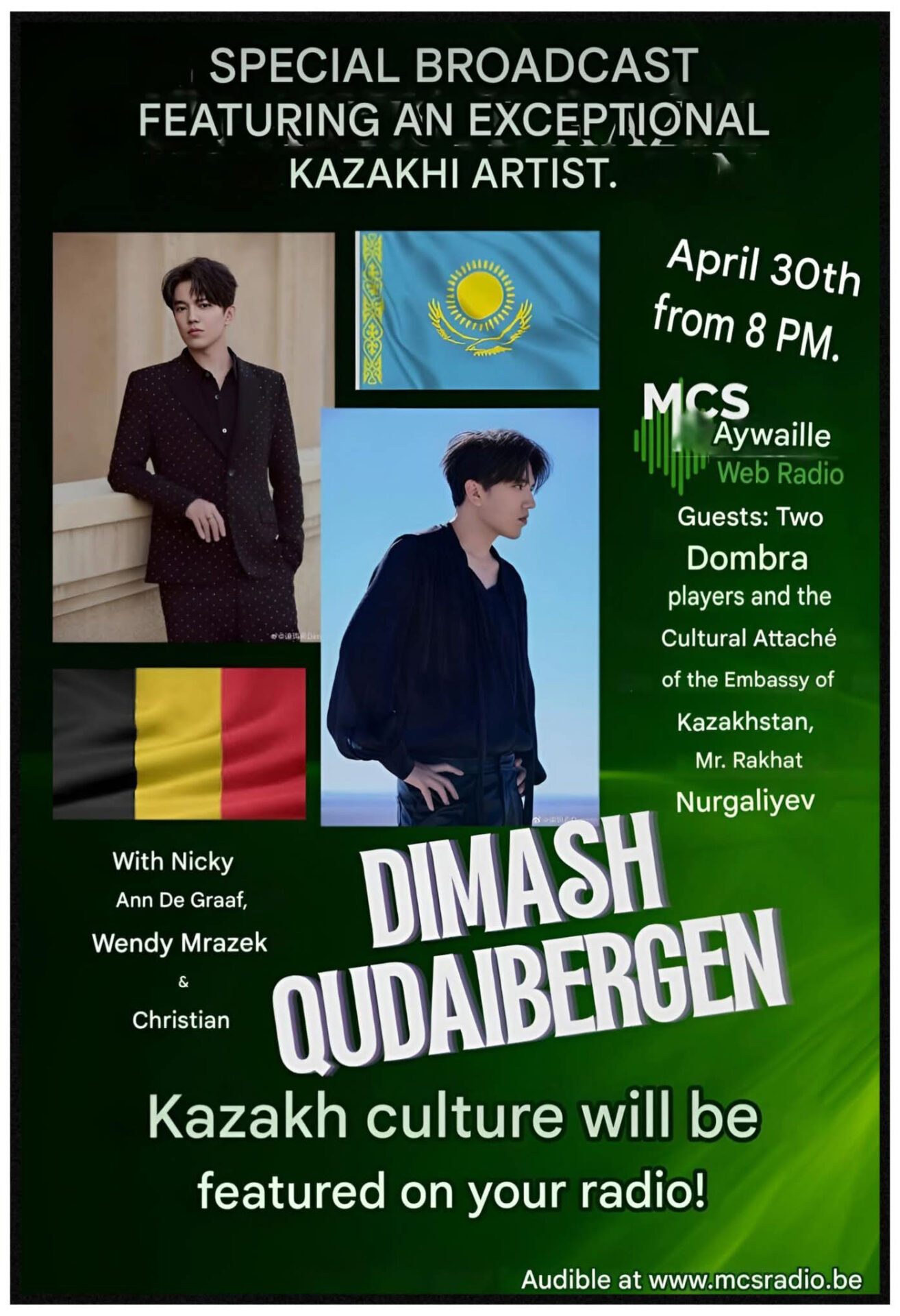 A special radio program dedicated to Dimash Qudaibergen will once again air in Belgium A special radio program dedicated to Dimash Qudaibergen will once again air in Belgium